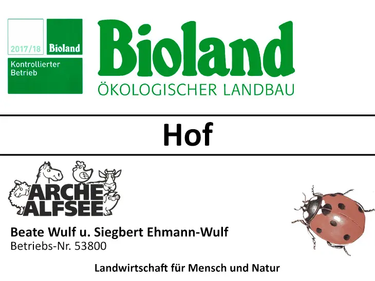 Arche Alfsee: Bioland zertifiziert - ökologischer Anbau